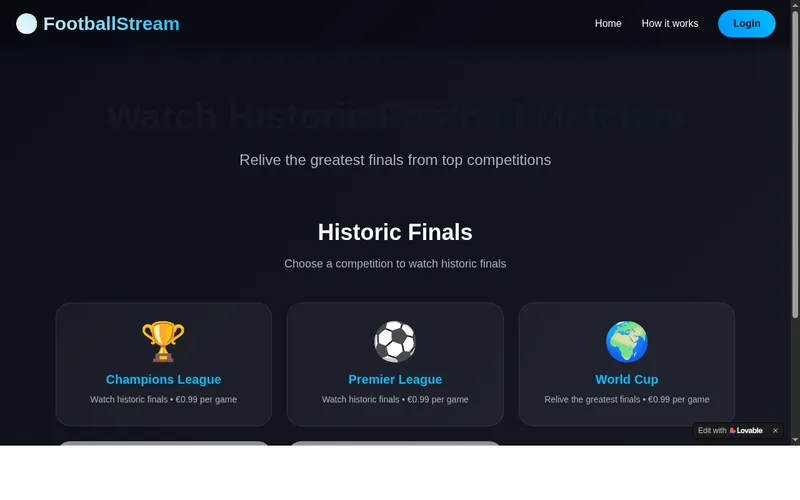 Screenshot of FootballStream